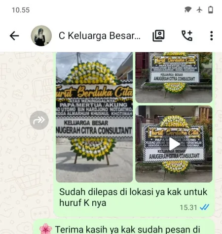 Pengiriman Papan Bunga Duka Tunggorono Kutoarjo